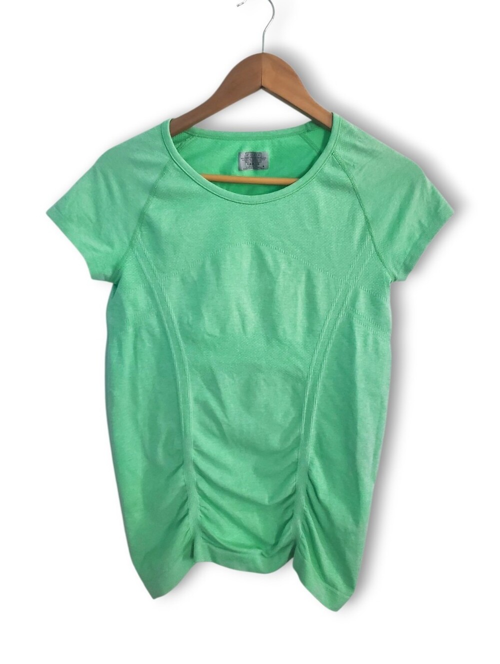 Athleta Lime-Green Fastest Track Athletic Tee, Size S
